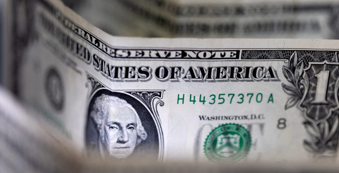FILE PHOTO: Illustration shows U.S. dollar banknotes